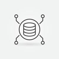 Data Mining Technology linear vector concept icon