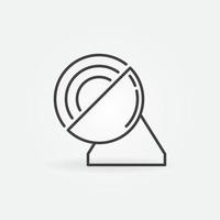 Parabolic Antenna outline icon. Signal vector concept symbol