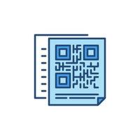 Document with QR Code vector concept colored icon