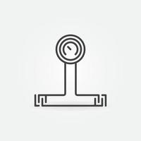 Pipe with Pressure Gauge vector linear icon