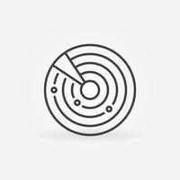 Outline Radar Display vector concept round icon