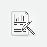 Data Mining vector concept icon in thin line style