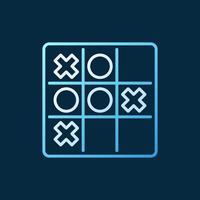 Noughts and Crosses colored linear icon. Tic Tac Toe symbol vector