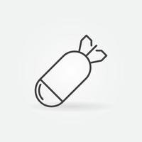 Concrete bomb vector concept icon in thin line style