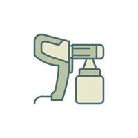 Electric Paint Sprayer concept colored vector icon