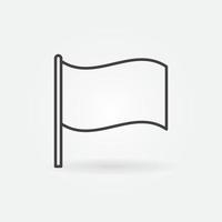 Flag vector concept minimal icon in thin line style