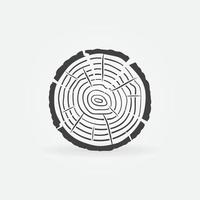 Slice with Tree Rings vector concept icon