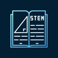 STEM Book vector colored outline icon on dark background