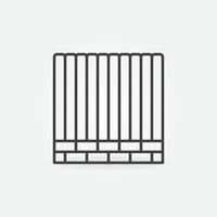 Fence vector concept icon in outline style