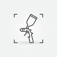 Paint Spray Gun vector concept icon in outline style