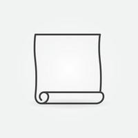 Empty Wallpaper Roll linear vector concept simple icon