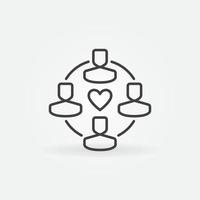Follewers vector outline icon or design element