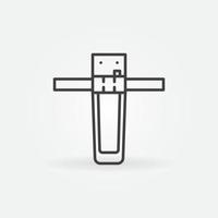 Main Water Filter for Bathroom vector thin line concept icon