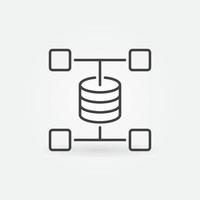 Data Mining vector concept minimal outline icon