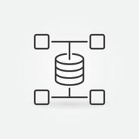 concepto de vector de minería de datos icono de contorno mínimo