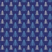 Seamless pattern of winter forest with pine trees. Holiday design for wrapping paper, decoration, greeting card, and celebration of winter, Christmas or New Year. vector