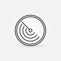 Radar vector thin line concept round minimal icon