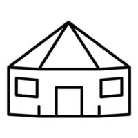 Yurt Line Icon vector