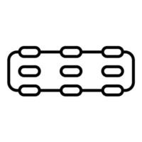 Foam Roller Line Icon vector