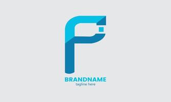 Illustration P or F letter with 3d icon. P or F Letter Logo Template vector icon design. Initial P or F logo.