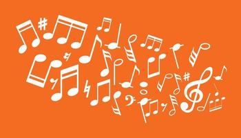 Musical Notes on Background vector