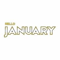 Vector design for greeting Hello January