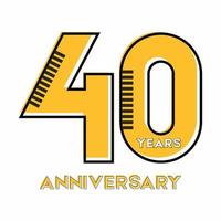 Vector design for 40 year anniversary