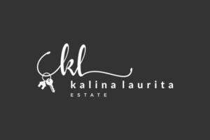 Initial letter KL K logo real estate. Home, house, property, building vector design collection