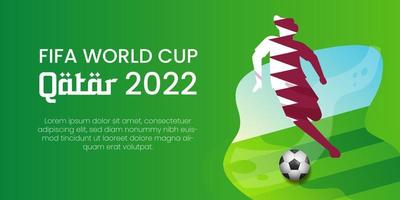 sumatera del sur, indonesia, 11,21,2022- plantilla de diseño de fondo de la copa mundial de fútbol de la fifa qatar 2022. eps 10.