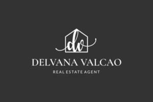 Initial letter DV D logo real estate. Home, house, property, building vector design collection