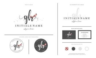 Handwriting letter GH G H Initial logo for High heel women shoes and female footwear vector