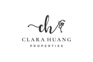 letra inicial ch c logo real estate. hogar, casa, propiedad, colección de diseño de vectores de construcción