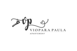 Initial letter VP V logo real estate. Home, house, property, building vector design collection