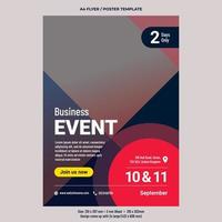 Business event A4 flyer or poster template vector