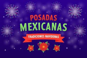 gradiente posadas mexicanas ilustración de fondo vector