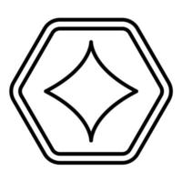 Negative Space Line Icon vector