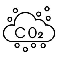 icono de línea de co2 vector