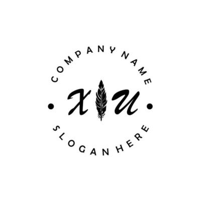 Initial XU letter logo elegant company brand luxury