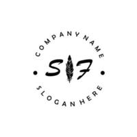 Initial SF letter logo elegant company brand luxury vector