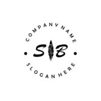 Initial SB letter logo elegant company brand luxury vector