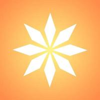 Simple illustration of winter snowflake for Christmas ball and tree vector