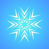 Simple illustration of winter snowflake for Christmas ball and tree vector