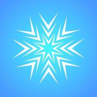 Simple illustration of winter snowflake for Christmas ball and tree vector