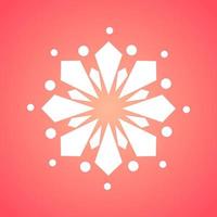 Simple illustration of winter snowflake for Christmas ball and tree vector