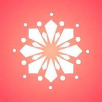 Simple illustration of winter snowflake for Christmas ball and tree vector