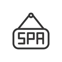 beauty and spa icon, beauty treatment, relaxation, hot spring. vector