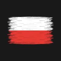 Poland Flag Brush vector