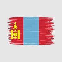 cepillo de bandera de mongolia vector