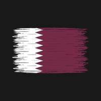 Qatar Flag Brush vector