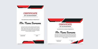 Certificate Award Design Template. Clean modern certificate with gold badge. Certificate border template with luxury and modern line pattern vector